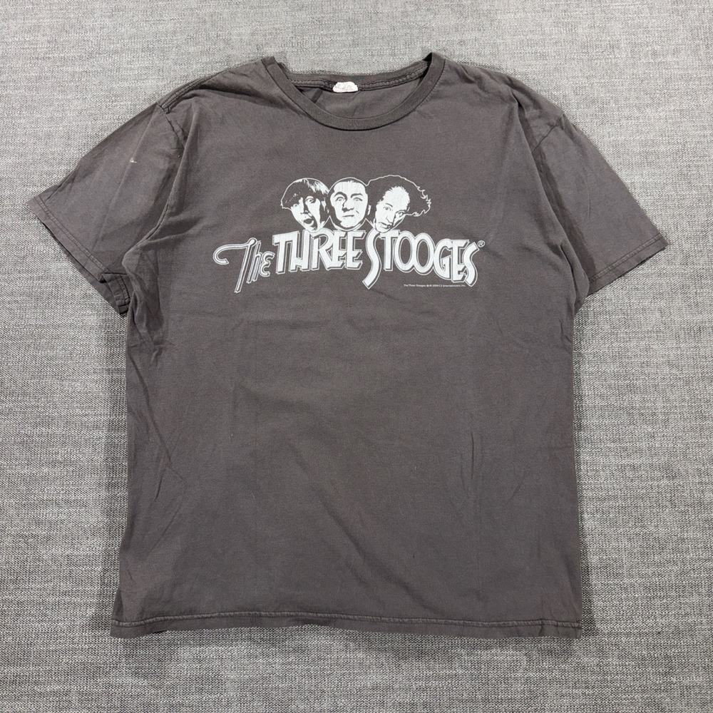Quail Hollow‎ Three Stooges T-Shirt Mens XL Black Good 2009 Graphic Tee